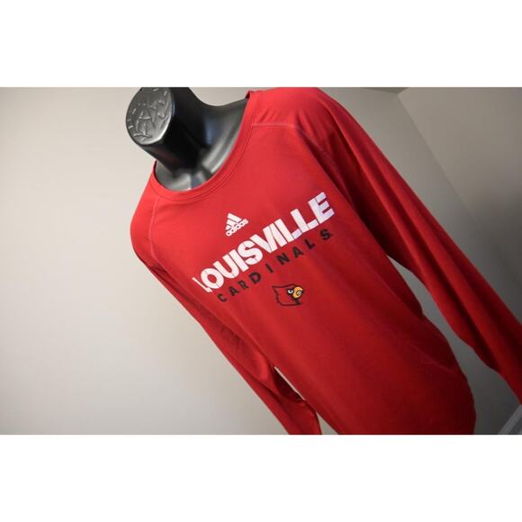 Adidas Gym Shirt ClimaLite Louisville Cardinals Athletic Mens Size 2XL XXL - Picture 1 of 7